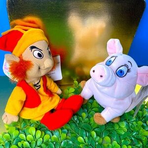 DISNEY STORE NWT VTG 90s BLACK CAULDRON FAIRFOLK & HEN WEN PIG BEAN BAG PLUSH